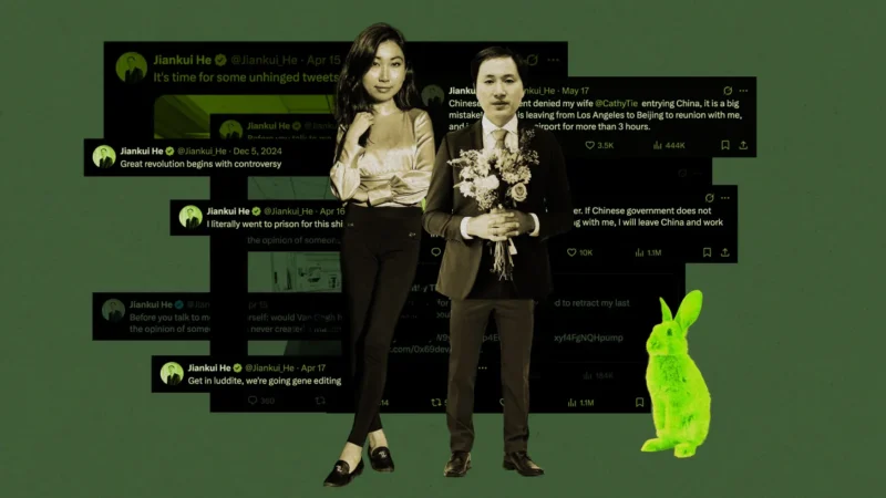Photo Illustration: Stephanie Arnett/MIT Technology Review | Adobe Stock, Wikimedia (He) Jessica Chou (Tie)