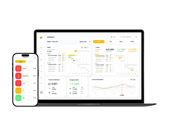 L'interfaccia mobile e desktop per il monitoraggio dei profili e dei consumi